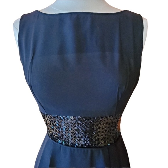 1950s Unlabeled Black Sequin,‎ Semi Sheer Cocktail - Picture 2 of 4